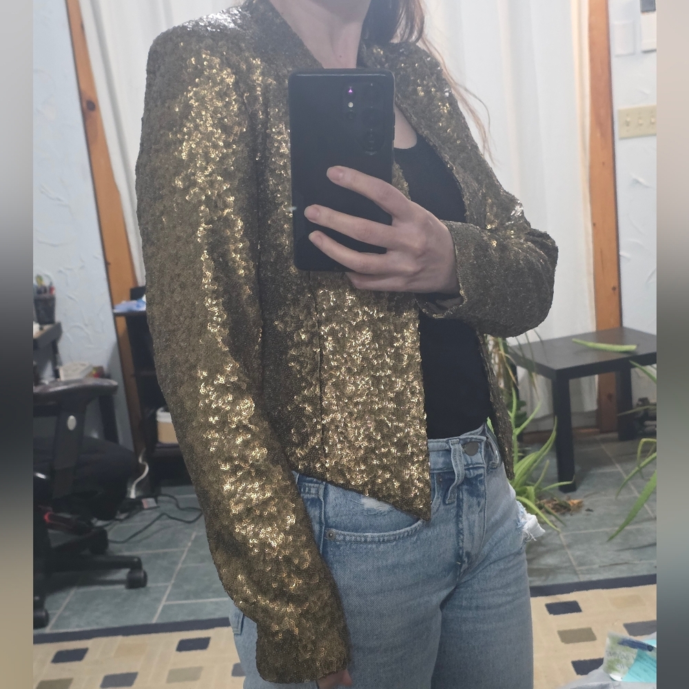 Jessica Simpson sequin jacket